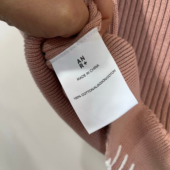 Alp N Rock Taylor Knit Tank Top Size M Pink Ribbed Crochet Detail Preppy Chic - Picture 6 of 8